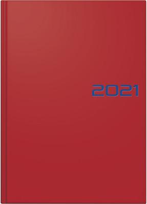 Produktbild Buchkalender 2021 A5 107956101 rot d/e/f/i/sp/h, 1T/S (A5, Deutsch, Französisch, Italienisch, Englisch, Spanisch, Niederländisch)