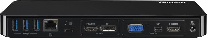 Actual product image Toshiba Docking Station - Thunderbolt 3 - VGA, 2 x HDMI, DP, Mini DP (Thunderbolt)