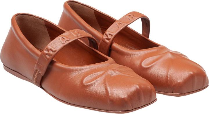 Actual product image Marni mary jane shoes in leather with embossed bow (39)