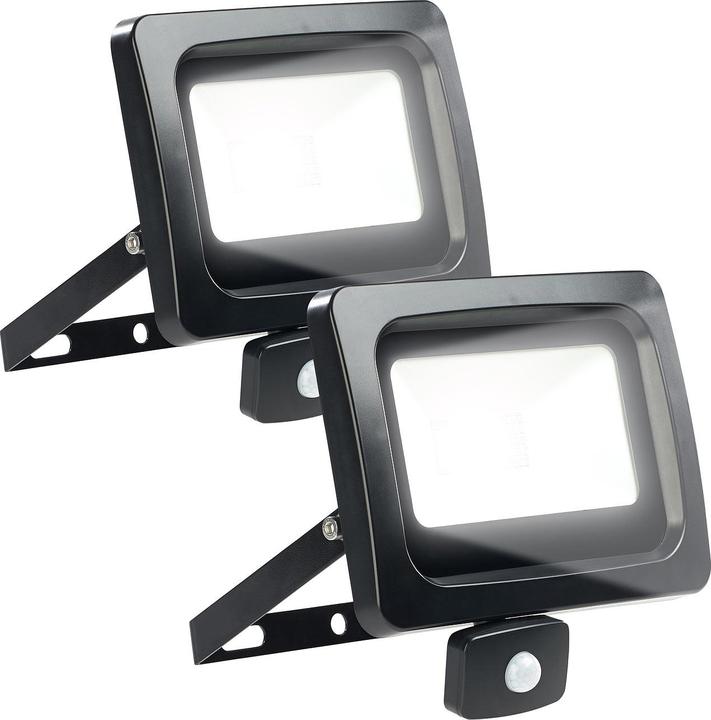 Image du produit Luminea Lot de 2 mini-projecteurs à LED, blanc lumière du jour (4000 lm, IP65)