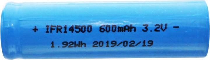 Immagine prodotto Solar Batteria IFR 14500 AA, Flat Top non protetta (1 pz., AA, 600 mAh)