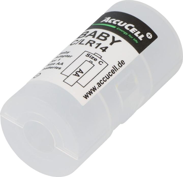 Produktbild AccuCell Universal Baby C Adapter für je 1x Mignon/AA auf Grösse Baby, C, LR14, FR14