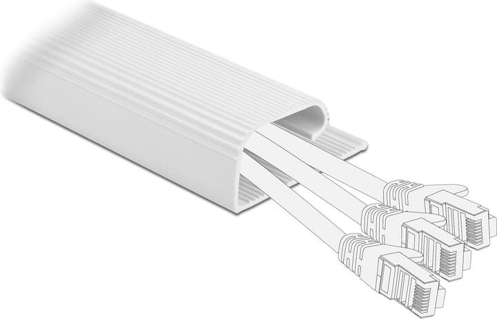 Produktbild Delock Kabelkanal für Untertischmontage 0.4 m x 57 mm Weiss 2 Stück (Kabelkanal, 40 cm)