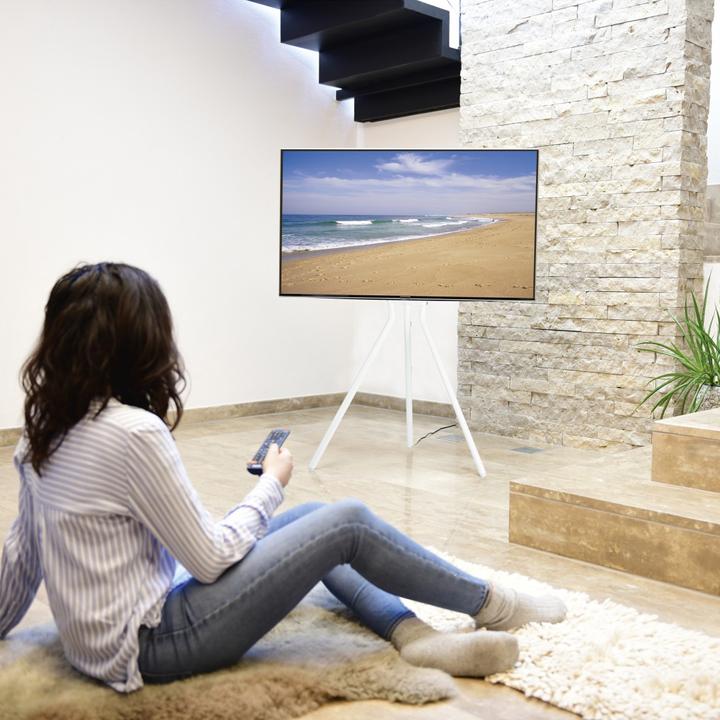 Image du produit Hama Support TV, Chevalet sur pied, réglable en hauteur, 191 cm (75") jusqu'à 40 kg (75", 40 kg)
