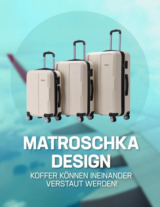 Immagine prodotto Vertical Studio 3-teilgies Reisekoffer-Set (90 l, Bagaglio a mano (fino a 50 litri), M (50 - 90l), L (90 - 115l))