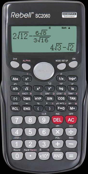 Produktbild Rebell Schulrechner SC2060S, schwarz (Batterien, Solarzellen)