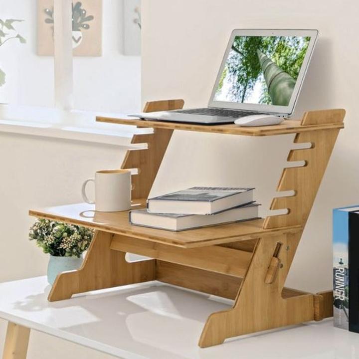Produktbild Hermex Ergonomische Tischpulterhöhung Laptop-Tisch mobiler Steh-Arbeitsplatz
