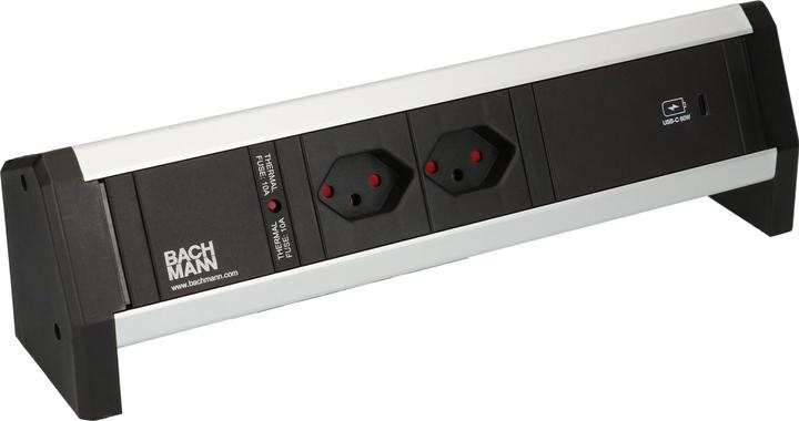 Image du produit Bachmann Multiprise de table DESK 1, 2x T13, 1x USB C (2 x, USB-C, USB-A, Type 13)