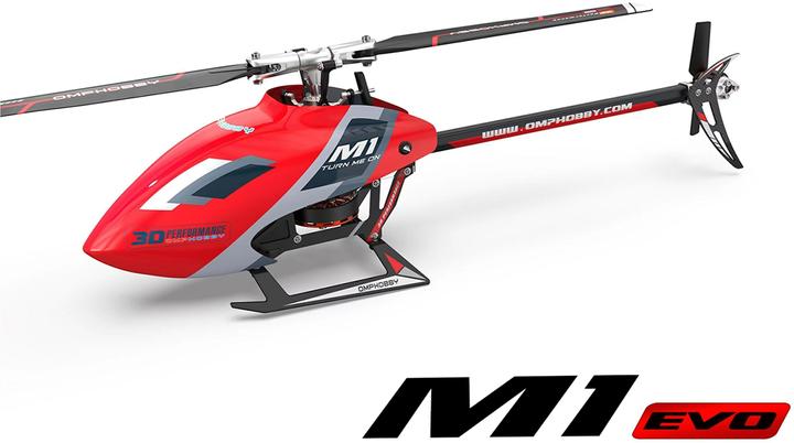 Produktbild OMP Hobby Helikopter M1 EVO Flybarless, 3D, Rot BNF