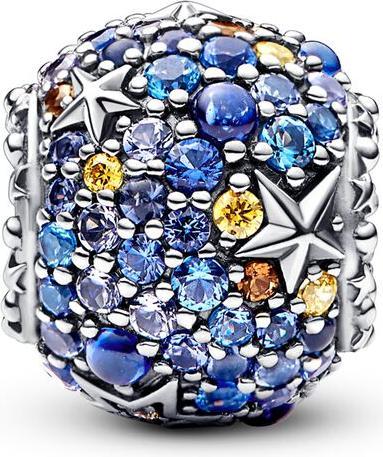Pandora Planet Merkur & funkelnde Sterne Charm (Silber 925)