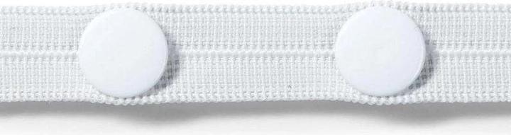 Produktbild Prym Knopfloch-Elastic mit 3 Wäsche-Doppelknopf, weiss 12 mm, Karte 3 m, Knopf 12 mm