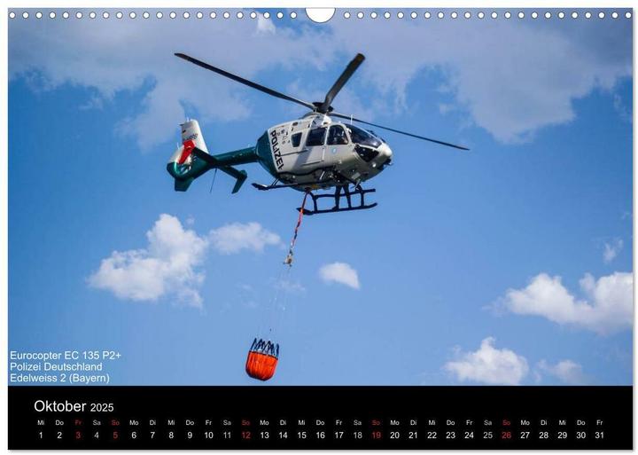 Image du produit Hubschrauber im Einsatz (Wandkalender 2025 DIN A3 quer), Monatskalender (A3, Allemand)