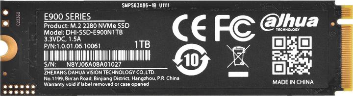 Image du produit Dahua Technology DHI-SSD-E900N1TB Disque dur interne Solid State M.2 1000 Go PCI Express 3.0 3D TLC NVMe (1000 Go, M.2 2280)
