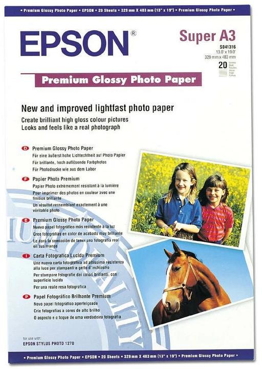 Produktbild Epson Premium Glossy (250 g/m², A3+, 20 x)