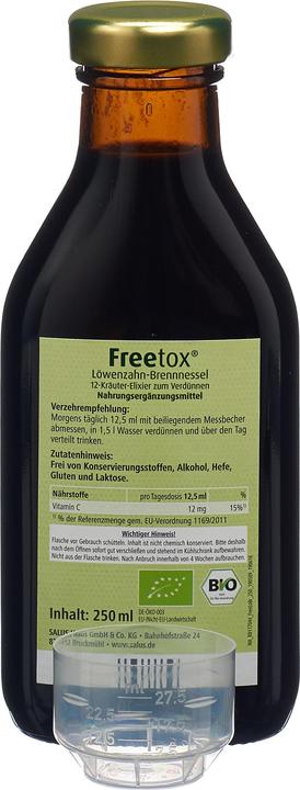 Image du produit Salus Freetox Elixir Pissenlit Ortie Bio (1 pièce(s), Sirop, 598 g)