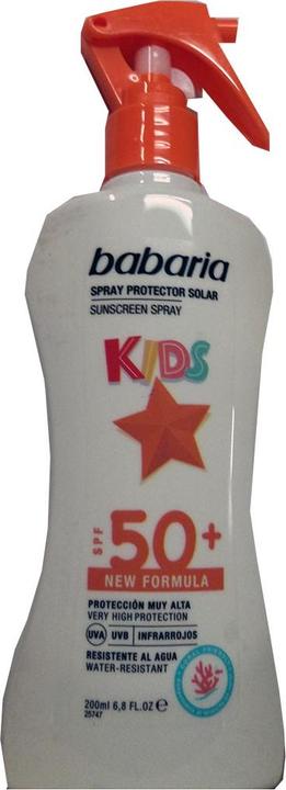 Immagine prodotto Babaria Vaporizzatore Unisex Kids Spray SPF50 200ml - Nero (Spray solare, SPF 50+, 200 ml)