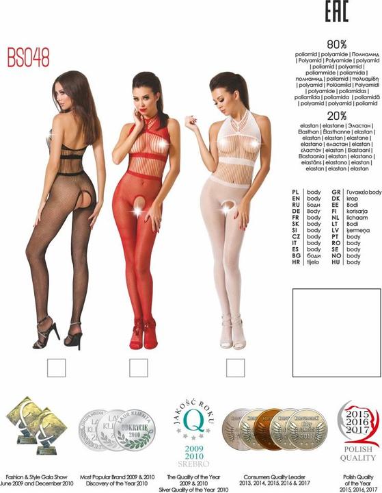 Produktbild Passion Bodystocking Ouvert aus Netz im Neckholder-Design (M)