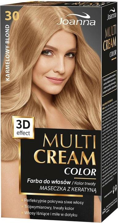 Joanna Multi Cream Color Hair Dye 30 Caramelonde (30 Karmelowy Blond)
