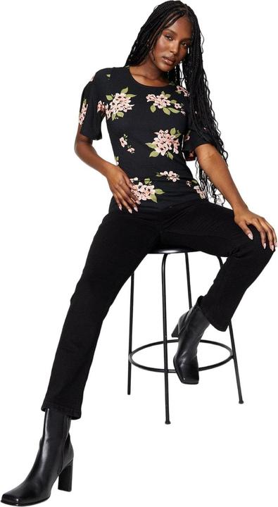 Actual product image Dorothy Perkins Womens/Ladies Crew Neck Flutter Top (S)