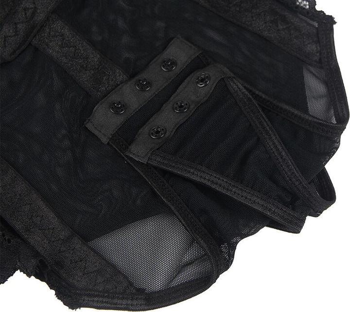 Produktbild Subblime Teddy Mit Strumpfband-Detail Brust Schwarz L/Xl (L)