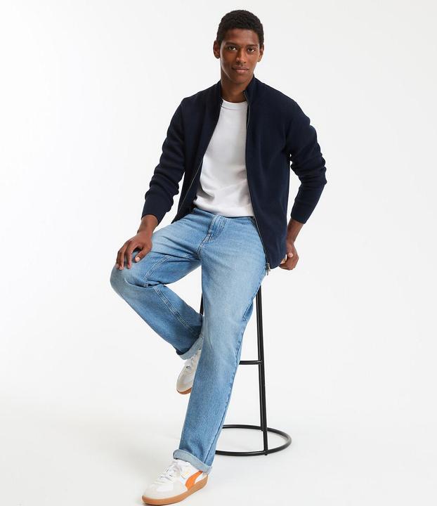 Actual product image La Redoute Collections Signature Merino Wool Cardigan with Zipper (L)
