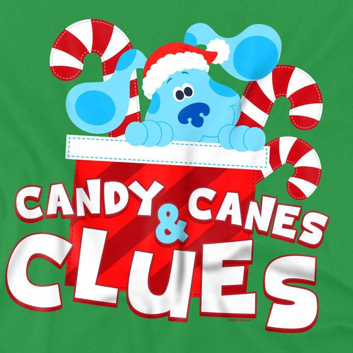Immagine prodotto Blue's Clues & You! Clues Maglietta Natale Bastoncini di Zucchero Uomo (4XL)
