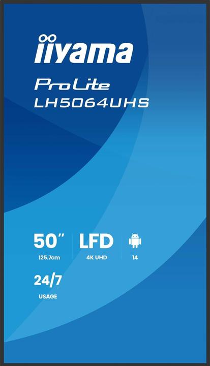 Actual product image iiyama 139.0cm(55") LH5564UHS-B1AG 16:9 2xHDMI+USB-C (Speditionsversand) (3840 x 2160 Pixels, 55")