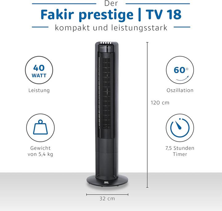 Actual product image Fakir Tower fan (25 dB)