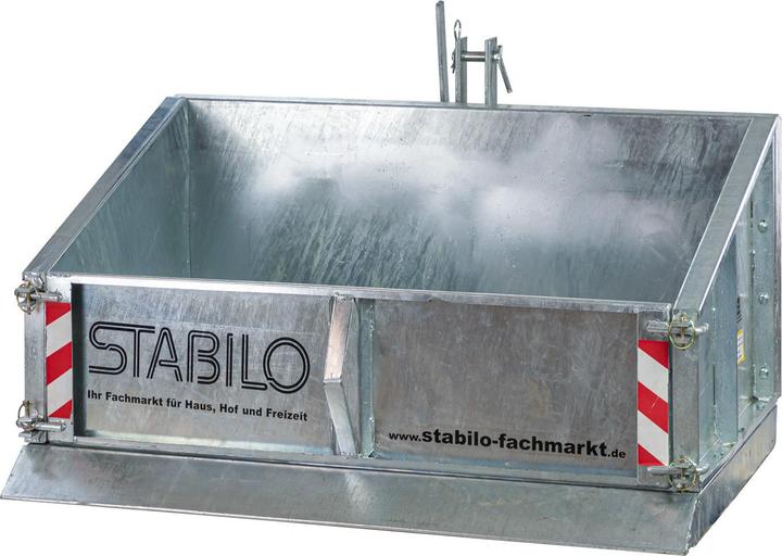Produktbild Dema Heckcontainer Kippmulde 150cm Schürfschiene Kat 1 verzinkt (320 l)