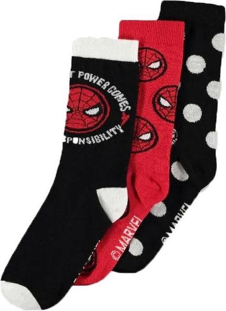 Spiderman Crew Socks (3Pack) (3er Pack, 39, 42)
