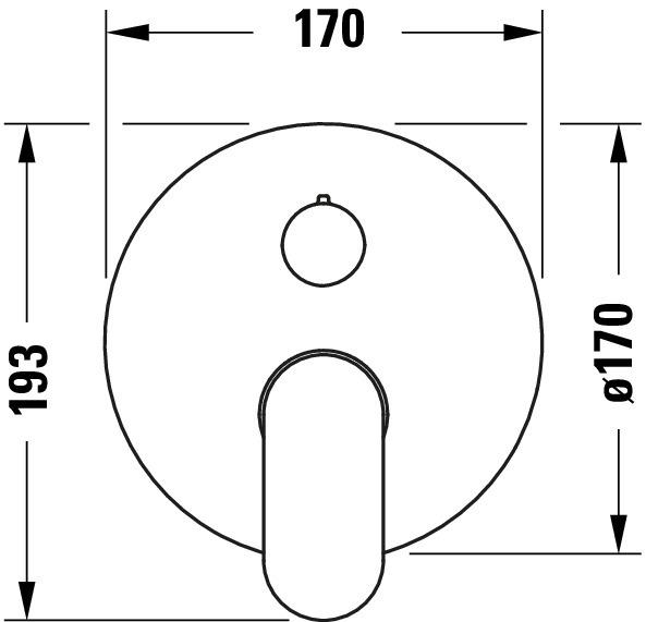 Actual product image Duravit Wave single-lever concealed shower mixer