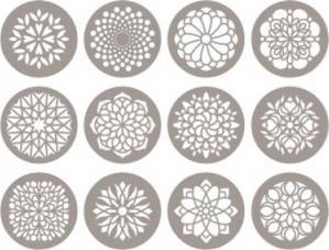 Artemio Stencil Pointilism Pattern Round