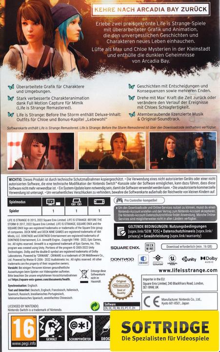 Produktbild Square Enix Life is Strange: Arcadia Bay Collection (Switch, DE)