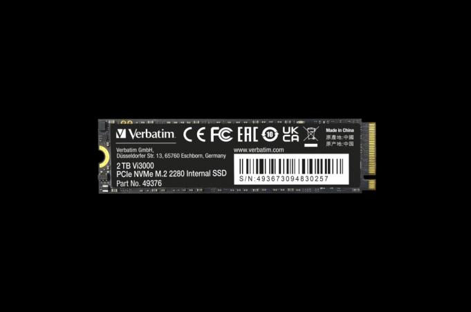 Actual product image Verbatim Vi3000 (2000 GB, M.2 2280)