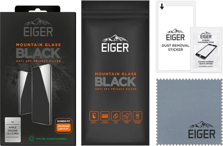 Produktbild Eiger Mountain Glass Black (1 Stück, Apple iPhone 14, Apple iPhone 13, Apple iPhone 13 Pro)