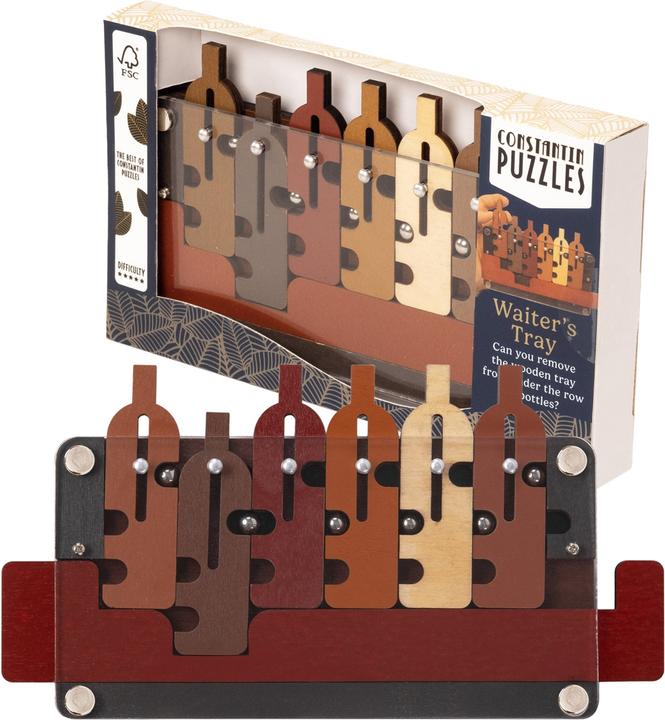 Actual product image Recent Toys The Waiter's Tray - Puzzle (Italian, German, French)
