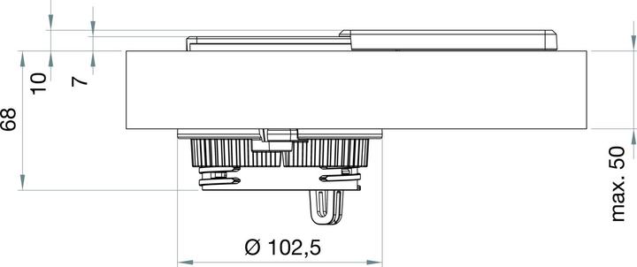 Actual product image Evoline Square80 with Qi charging function without data connection black