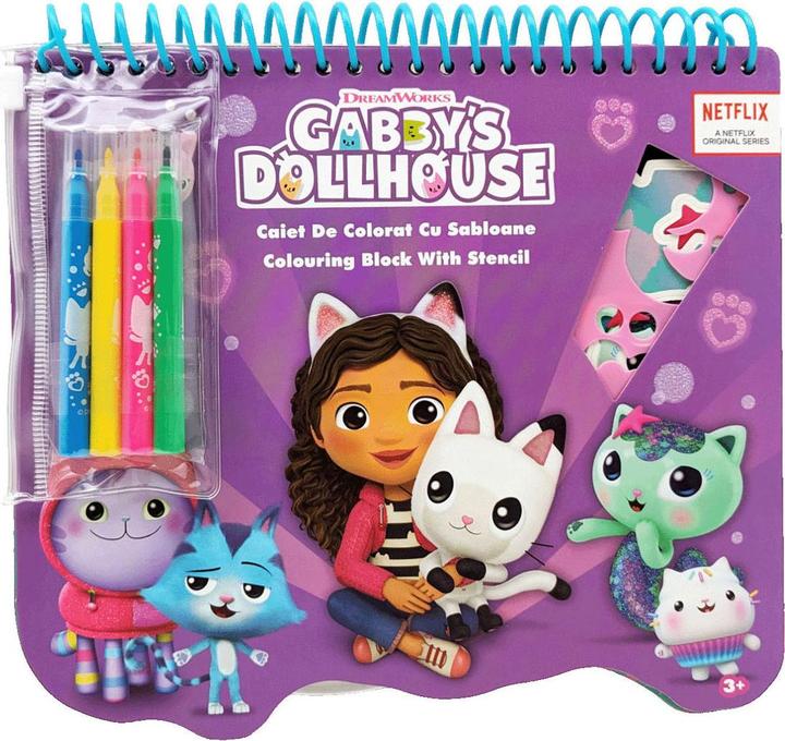 Produktbild Gabby's Dollhouse Farbblock mit Markern und Schablonen