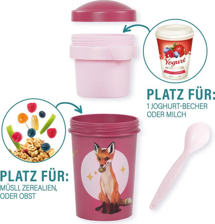 Produktbild Awave Die Schule der Magischen Tiere Müslibecher To Go 540 ml rPET | Beerenrot, Rabbat