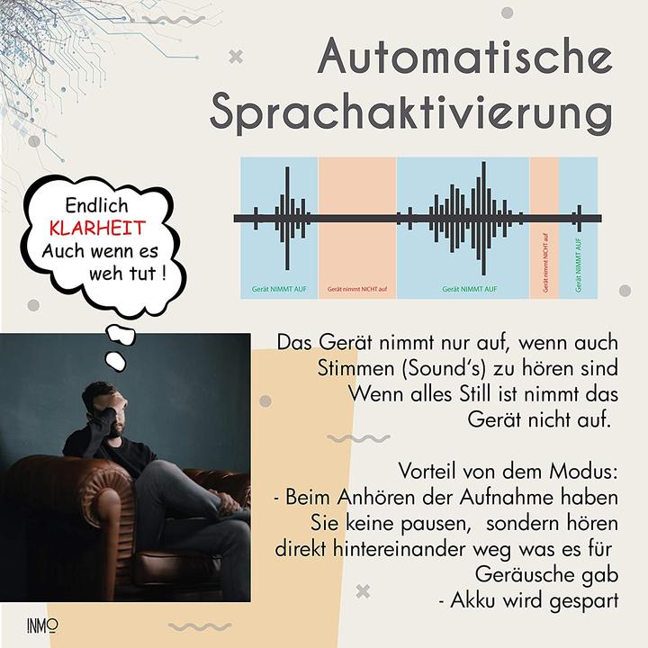 Produktbild Inmo Diktiergerät mit Stimmenaktivierung