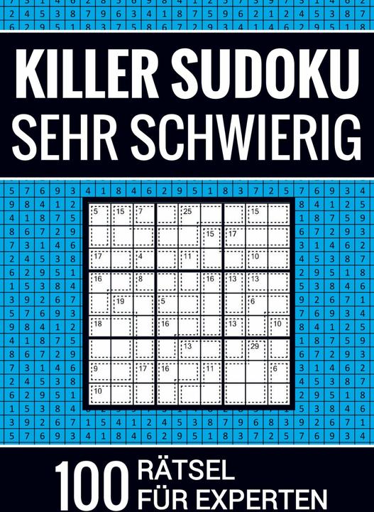 Produktbild Killer Sudoku sehr schwierig - 100 Rätsel für Experten (Deutsch, Sudoku Puzzlebücher, 2023)