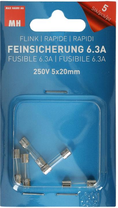 Image du produit Max Hauri Fusible rapide 6.3A 5 Pcs. (Microfusible, 6.30 A, Agiles)