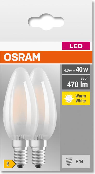 Immagine prodotto Osram Base Led Classic B (E14, 4 W, 470 lm, 2 x, E)
