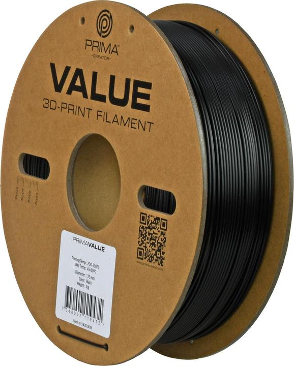 Actual product image Prima Creator PrimaValue ABS -filamentti 3D -tulostimeen,, musta (ABS, 1.75 mm, 1040 g, Black)