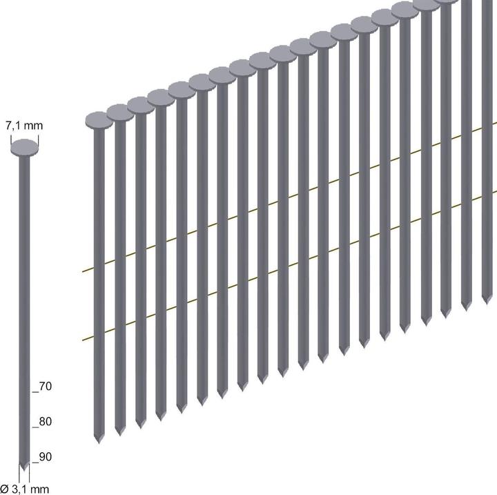 Actual product image Prebena Coil nails