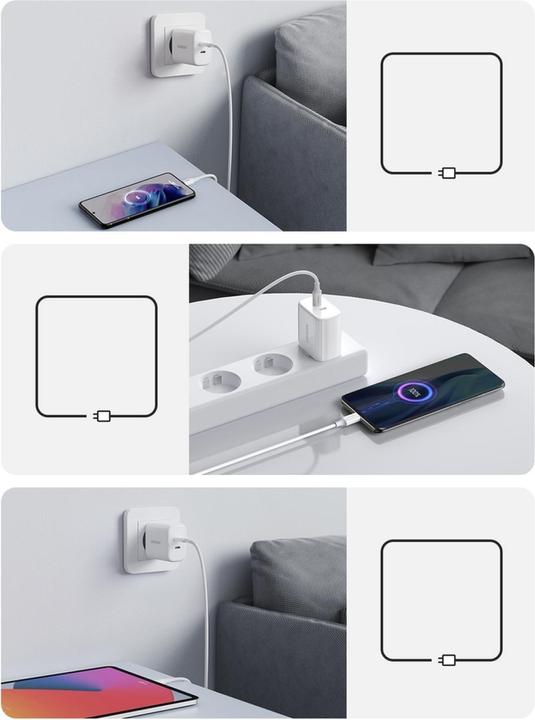 Produktbild Ugreen USB-C+USB-C 40W PD Wall Charger EU (40 W)