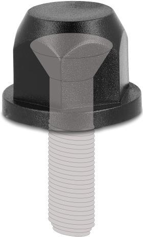 Produktbild Delock M12 Gewinde-Schutzkappe schwarz 2 Stück