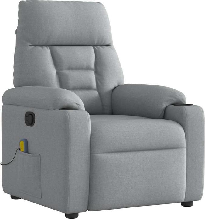 Actual product image VidaXL Massage chair light grey fabric