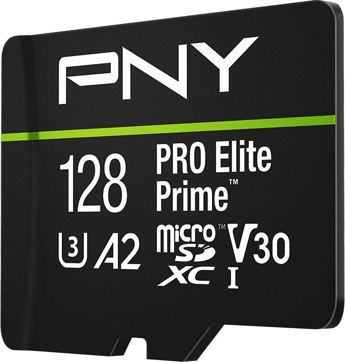 Actual product image PNY PRO ELITE PRIME 128GB (128 GB, microSDXC, U3, UHS-I)