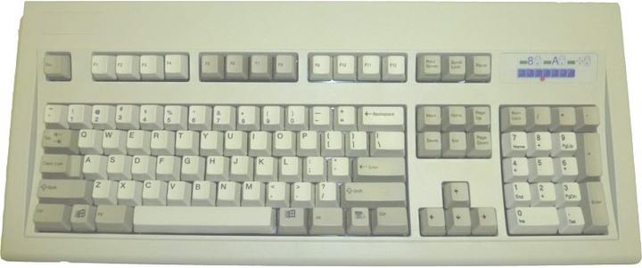 Unicomp Tastatur mit USB-Anschluss, grau. Baugleich zu IBM Model M "Clicky Keyboard", D-CH (DE, Kabelgebunden)